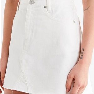 BDG White Denim Mini Shirt